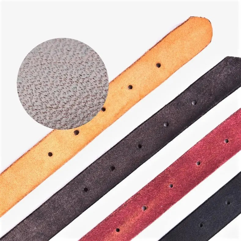 Echt lederen hondenhalsband met messing gesp in vier kleuren en gratis gravure van naam en telefoonnummer