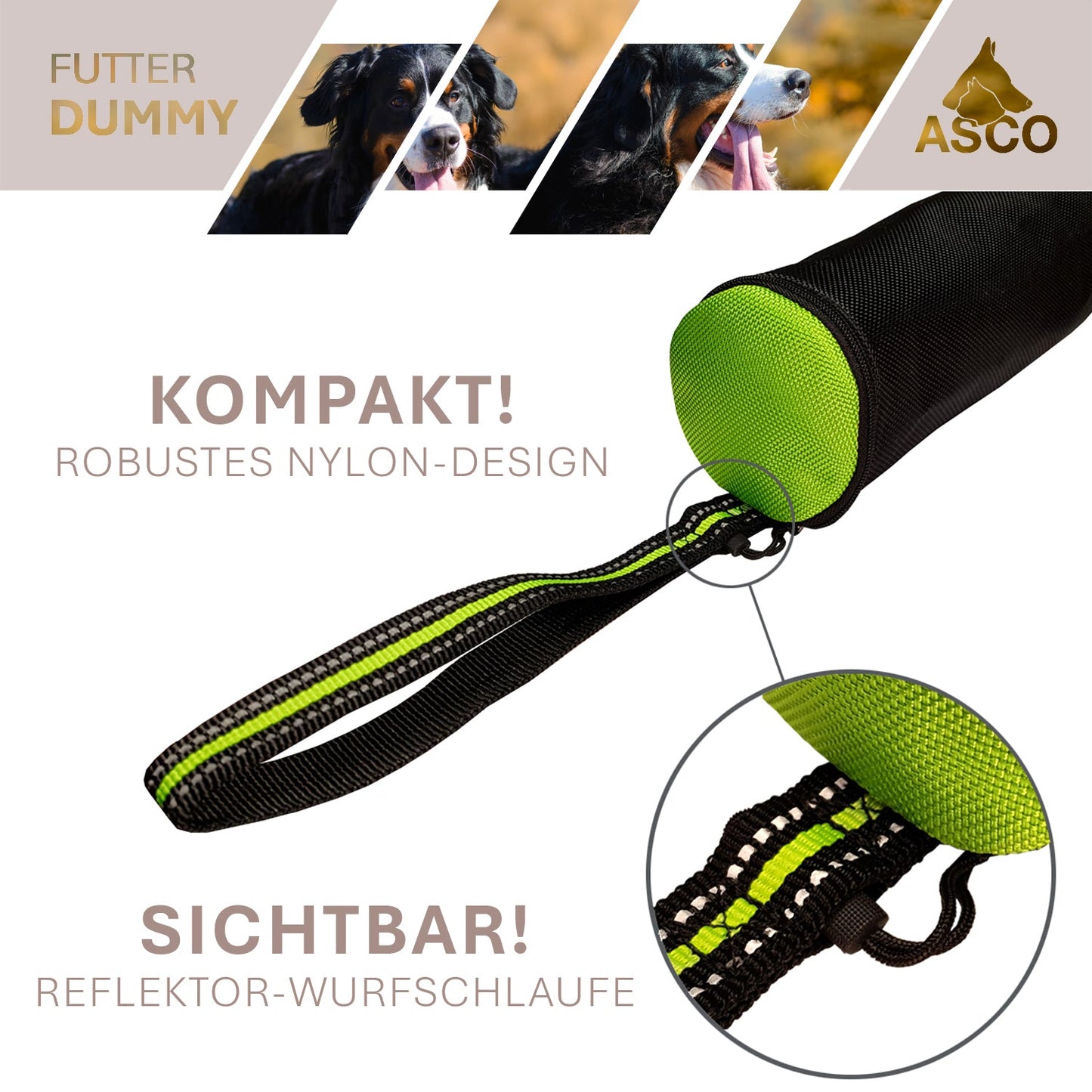 ASCO hondendummy - apporteer- en snackdummy (21x7 cm)