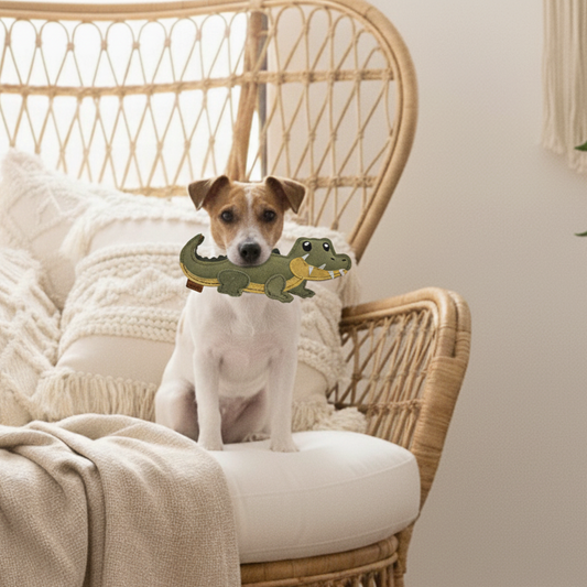BUDDY. Hondenspeelgoed van leer "Krokodil"