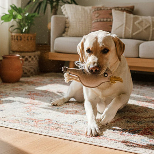 BUDDY. Hondenspeelgoed van leer "Meeuw"