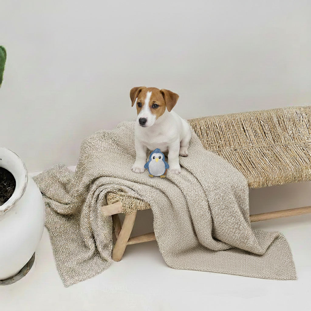BUDDY. Hondenspeelgoed van leer "Kleine Pinguïn"