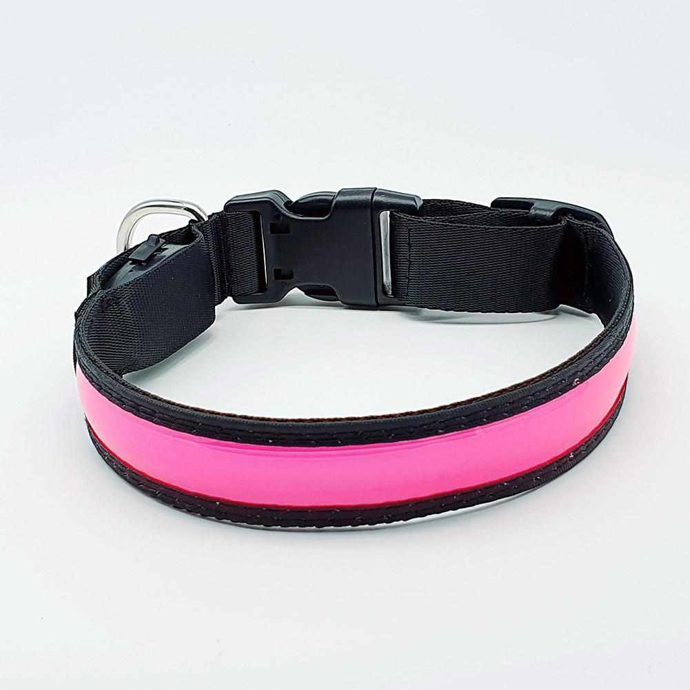 Stabiles Nylon LED Leuchthalsband mit USB Anschluß