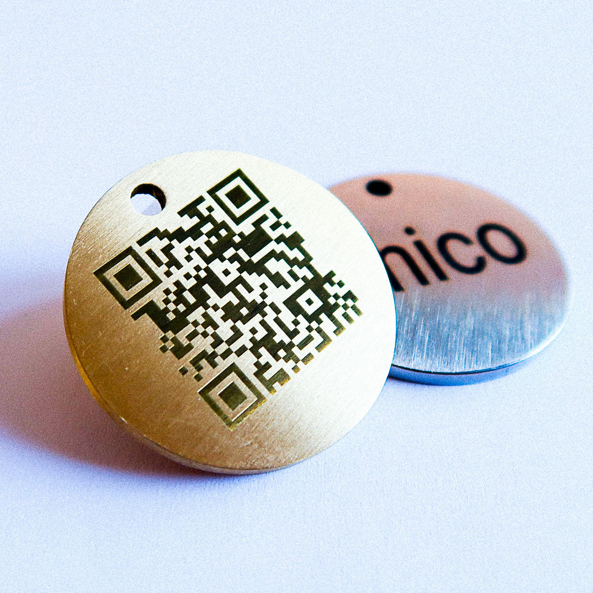 SOS hondenpenning met gegraveerde QR code en naam / telefoon / Tasso