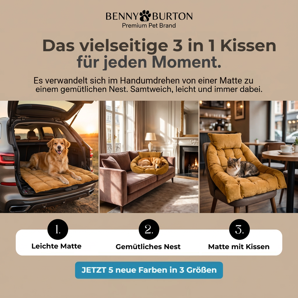 Lichte, wasbare 3in1 hondenmat 