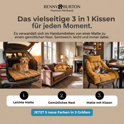 Lichte, wasbare 3in1 hondenmat 