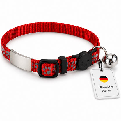 Kattenhalsband gegraveerd met naam en telefoonnummer