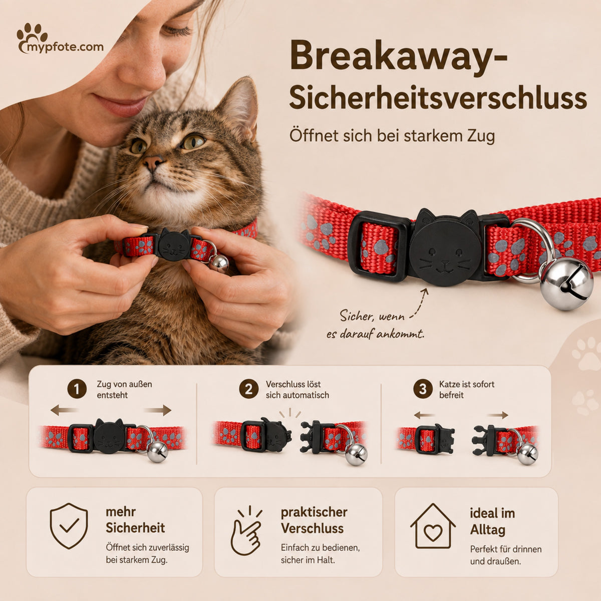 Kattenhalsband gegraveerd met naam en telefoonnummer