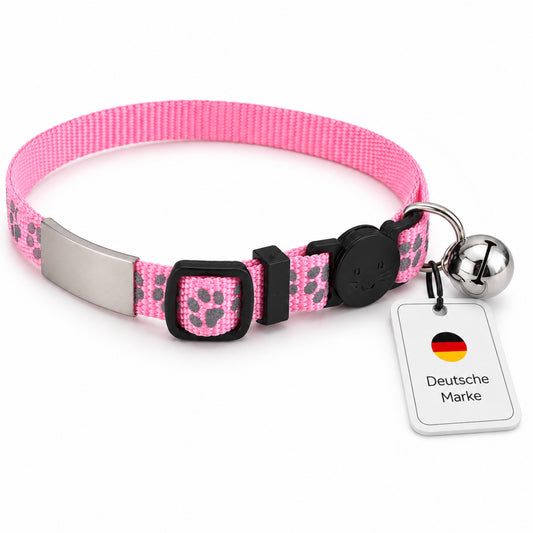 Kattenhalsband gegraveerd met naam en telefoonnummer