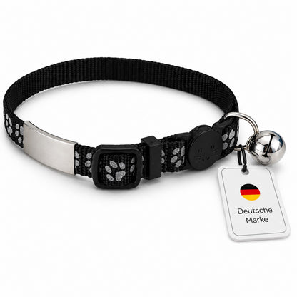 Kattenhalsband gegraveerd met naam en telefoonnummer