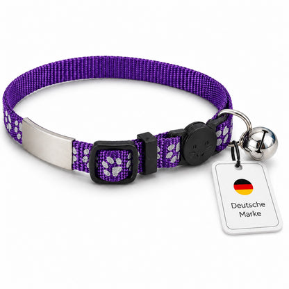 Kattenhalsband gegraveerd met naam en telefoonnummer