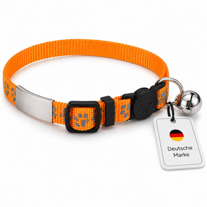 Kattenhalsband gegraveerd met naam en telefoonnummer