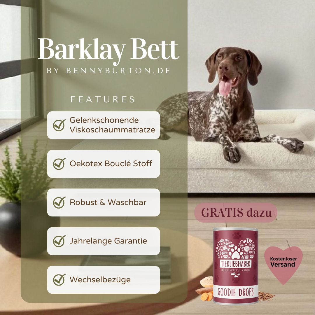 Hondenbed Barklay maat L met bouclékussenhoes 