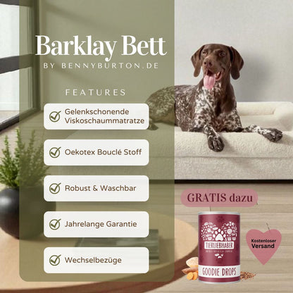 Hondenbed Barklay maat L met bouclékussenhoes 