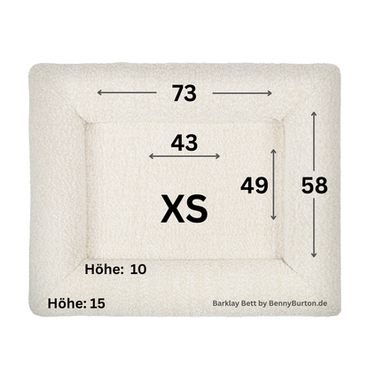 Hondenbed Barklay maat XS met Bouclé hoes 