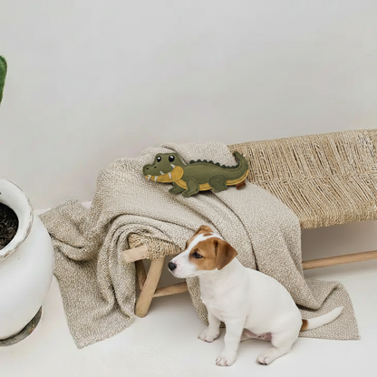 BUDDY. Hondenspeelgoed van leer "Krokodil" 