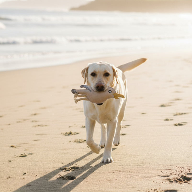 BUDDY. Hondenspeelgoed van leer "Meeuw" 