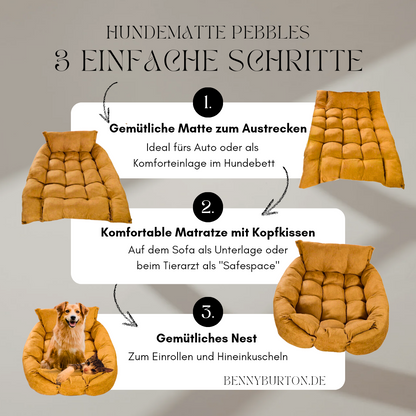 Lichte, wasbare 3in1 hondenmat 