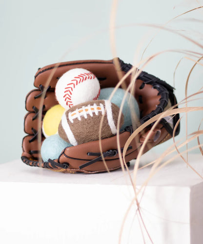 BUDDY. Hondenspeelgoed van schapenwol "Tennisbal" 