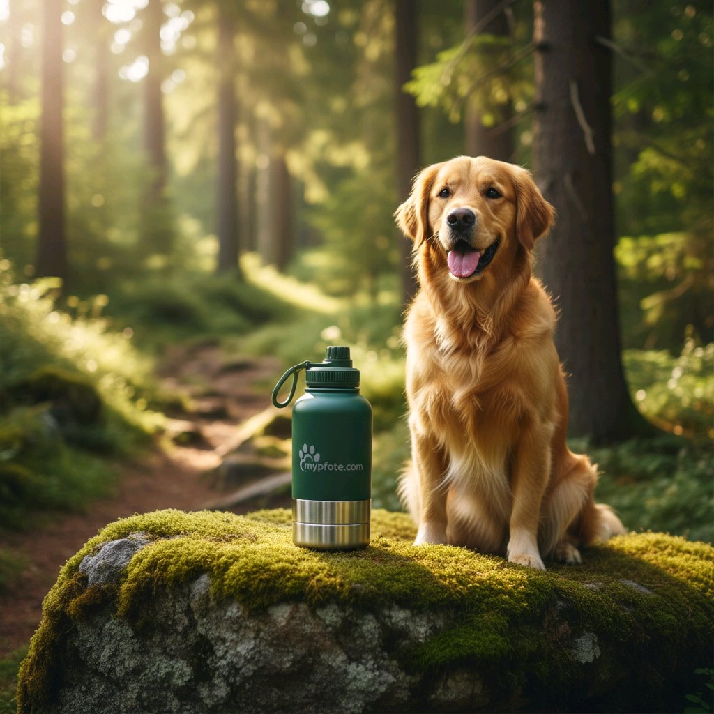 Honden drinkfles, 3-in-1 . Water & voedsel voor onderweg gemaakt van roestvrij staal, 950ml